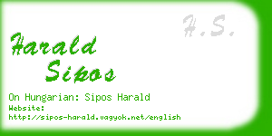 harald sipos business card